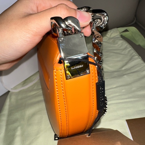 Burberry Mini Olympia Leather Shoulder Bag in Orange - Picture 5 of 16